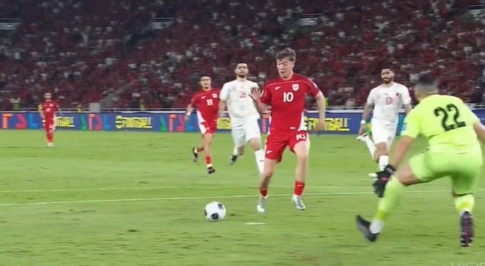 Timnas Indonesia unggul 1-0 atas Bahrain